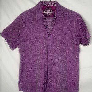 Robert Graham Purple Casual Button Down Shirt